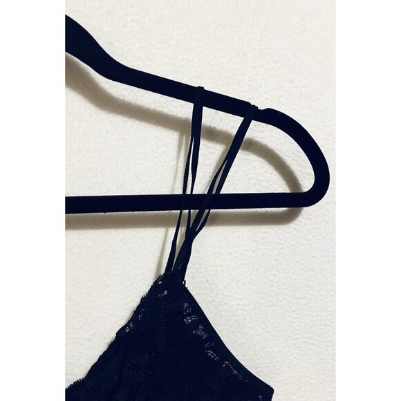Aerie Bralette Womens Small Black Lace Double Strap Lightly Lined Sexy Romantic - Picture 2 of 5